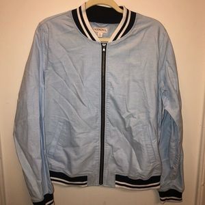 Blue bomber jacket